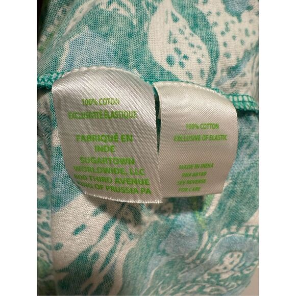 Lilly Pulitzer Girls Delaney Botanical Green Safari Sangria Short Sleeve Dress X - Picture 4 of 8